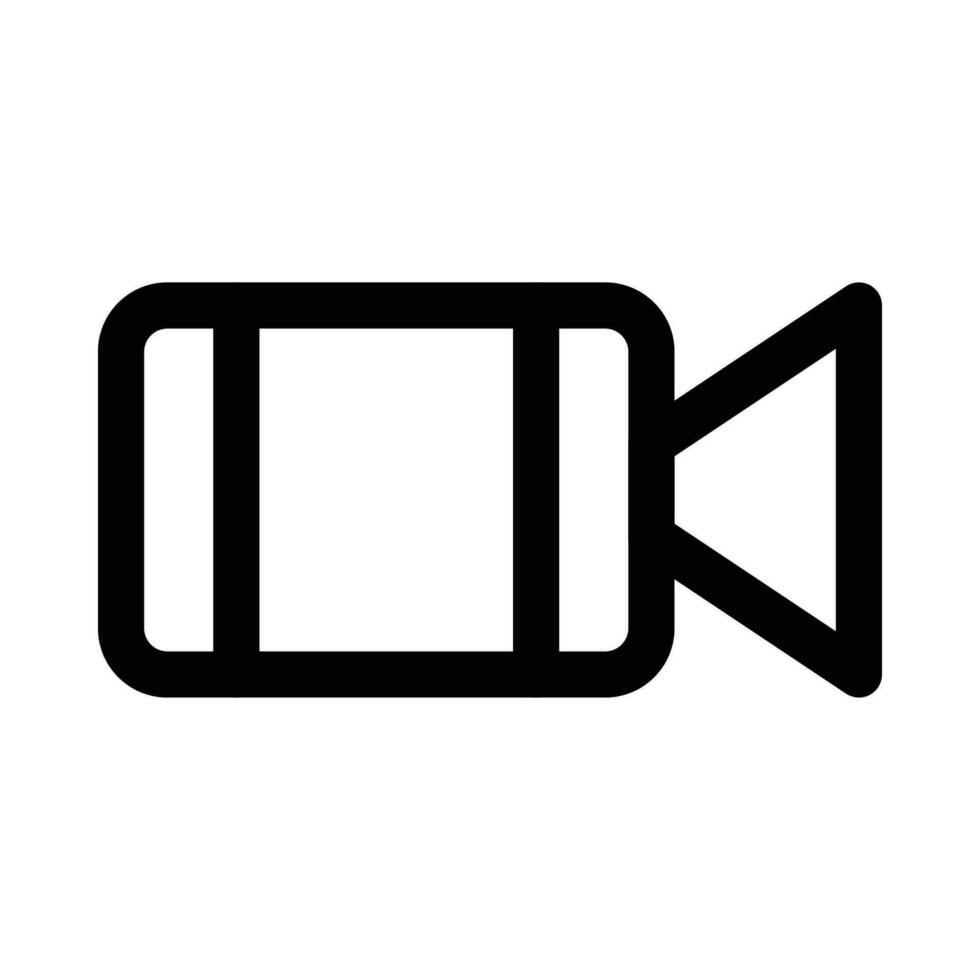 video camera vector icon on white background