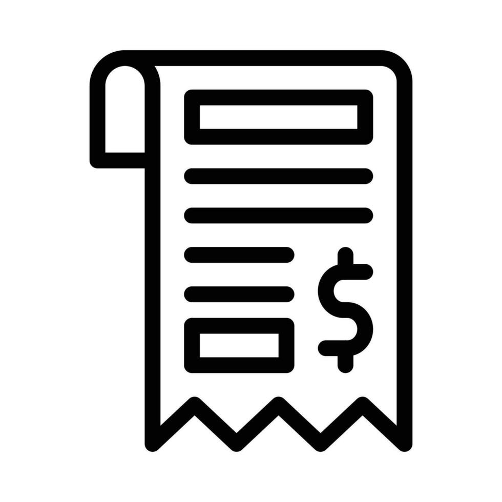 invoice receipt vector icon on a white background