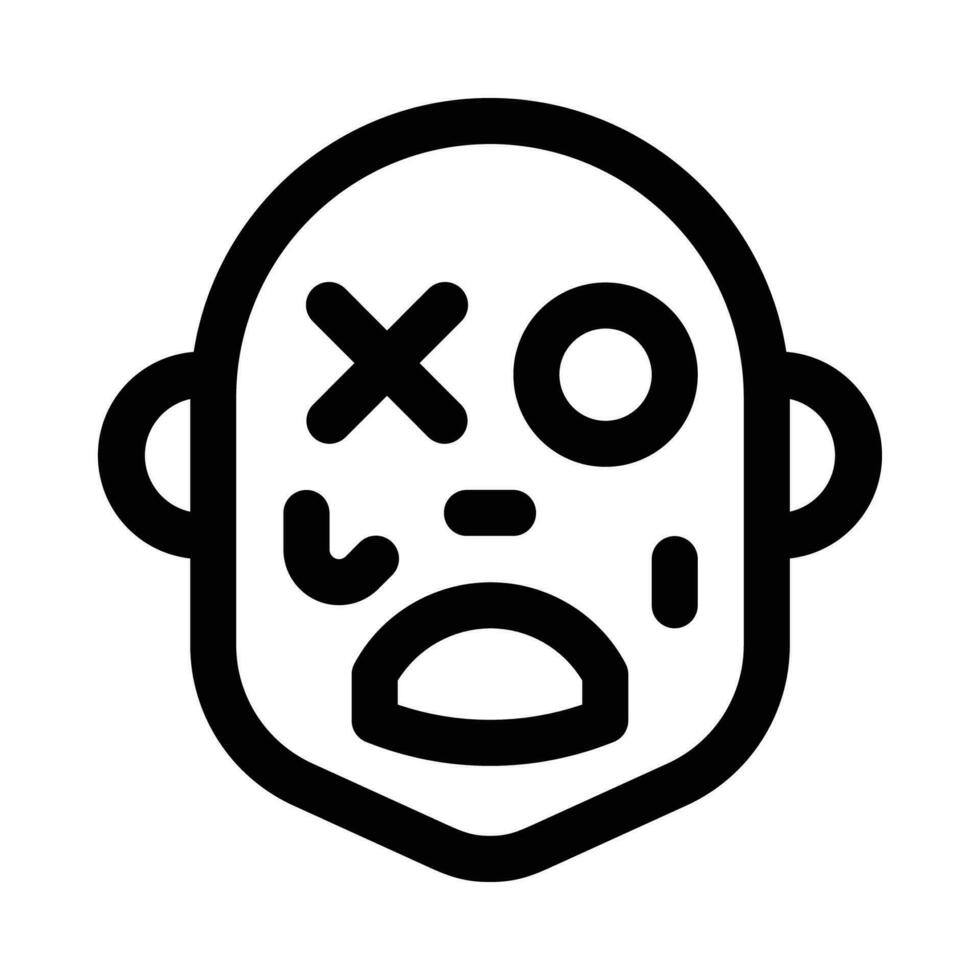 zombie mask vector icon on a white background