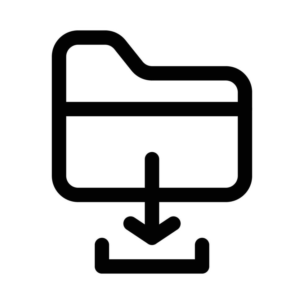 download folder vector icon on white background