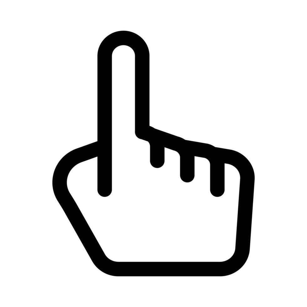 cursor finger vector icon on white background