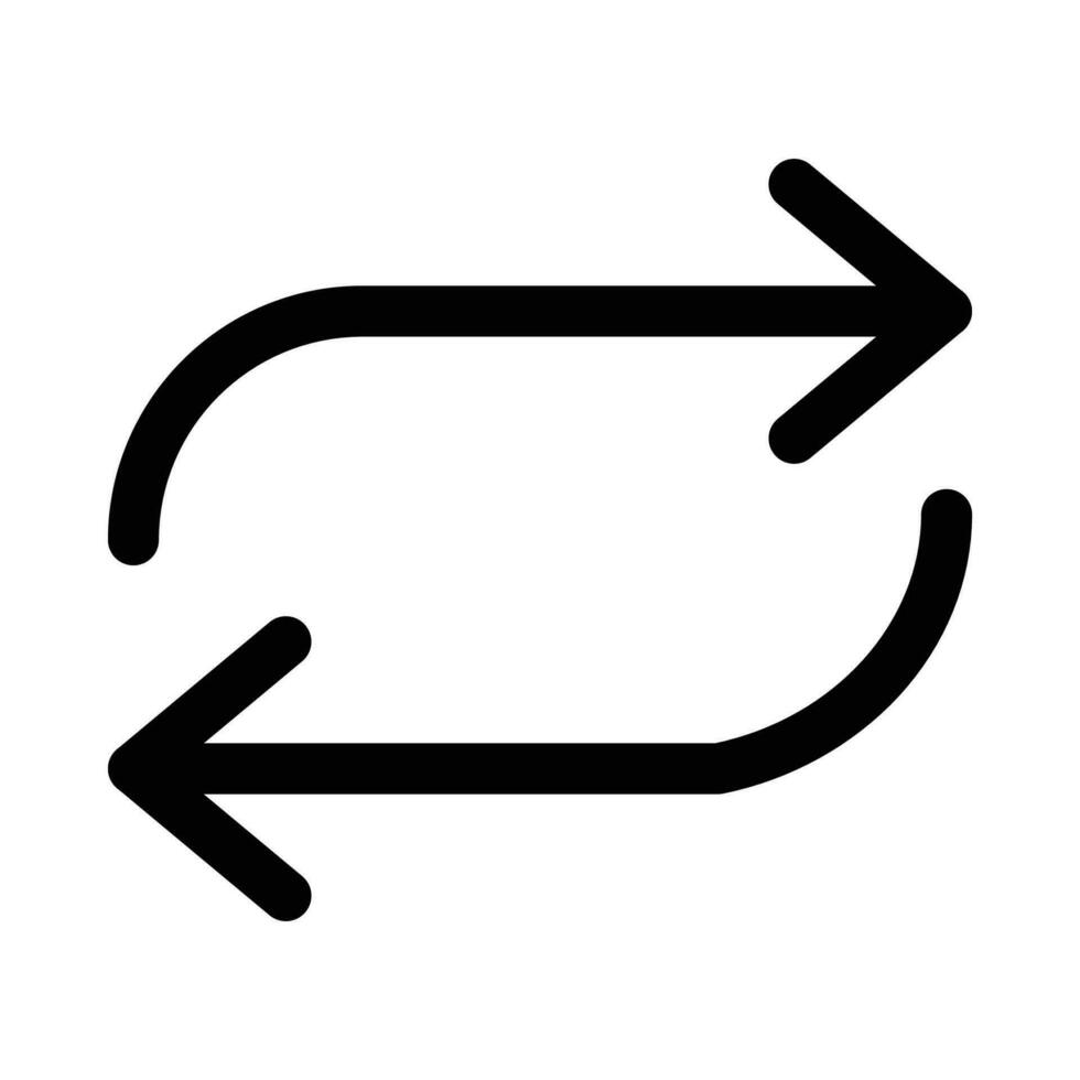 Arrows-repeat vector icon on white background