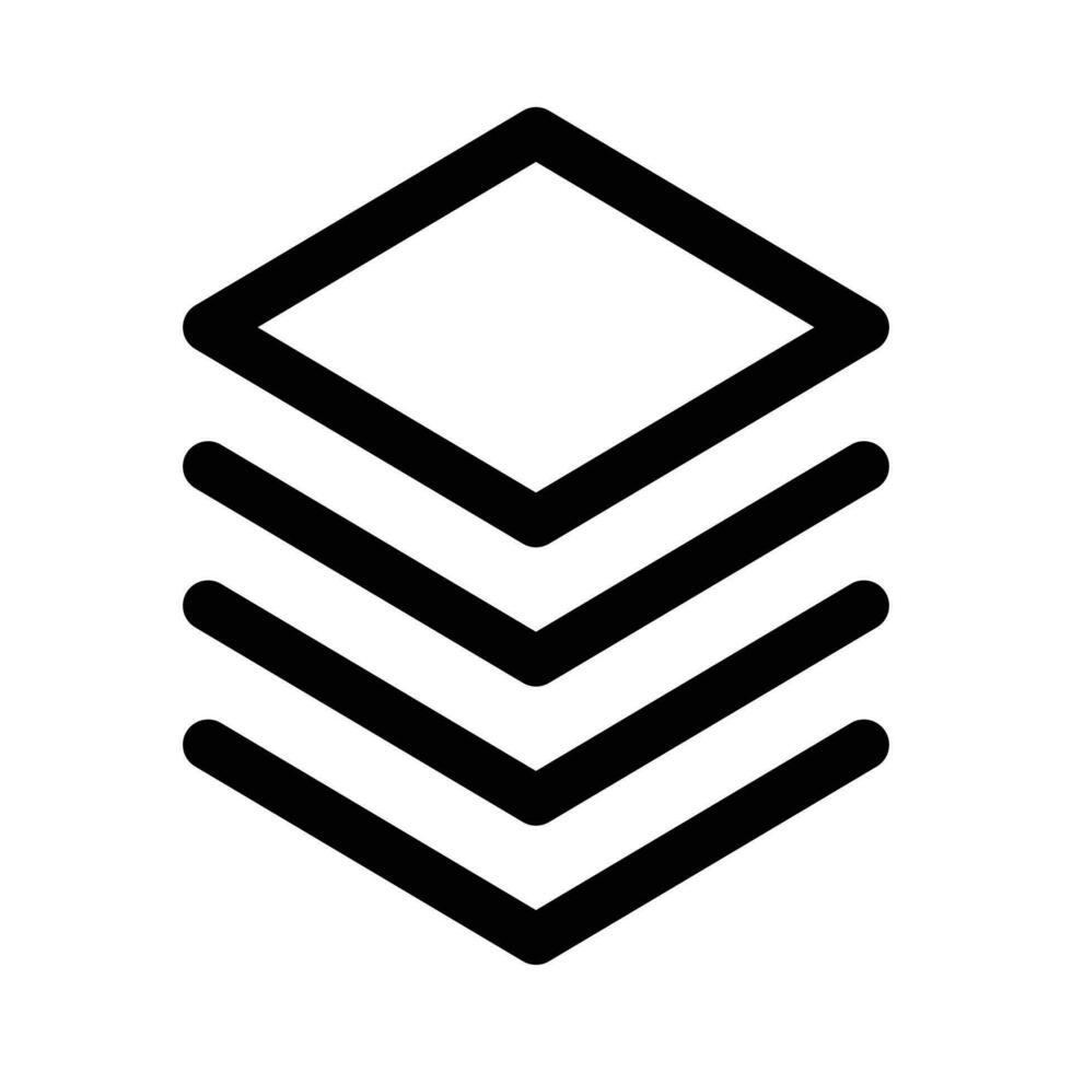layers vector icon on white background