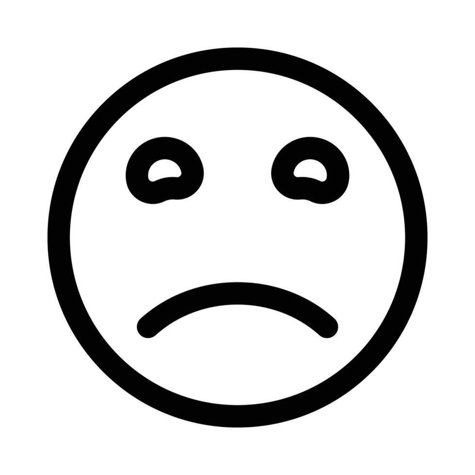 sad vector icon on white background