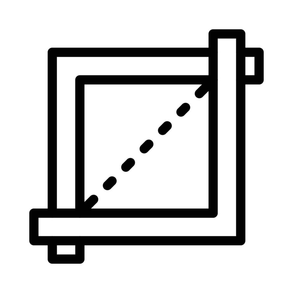 crop vector icon on white background