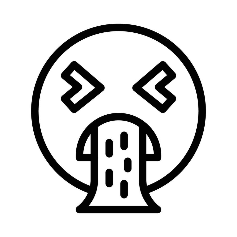 vomit vector icon on a white background