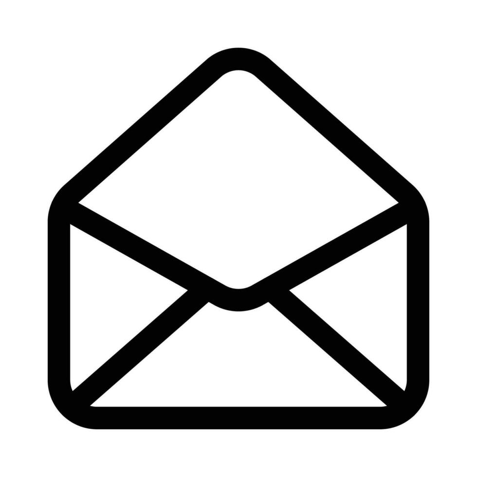 Envelope-open vector icon on white background