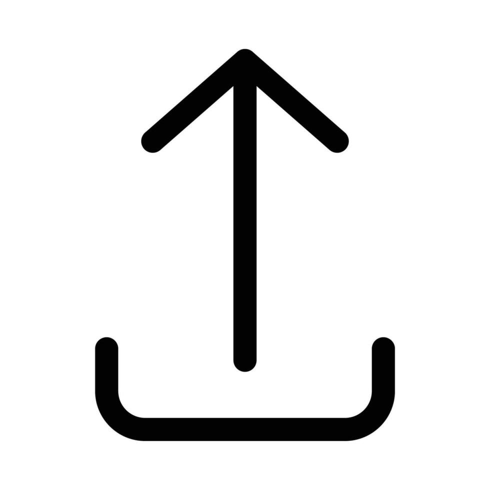 upload vector icon on white background