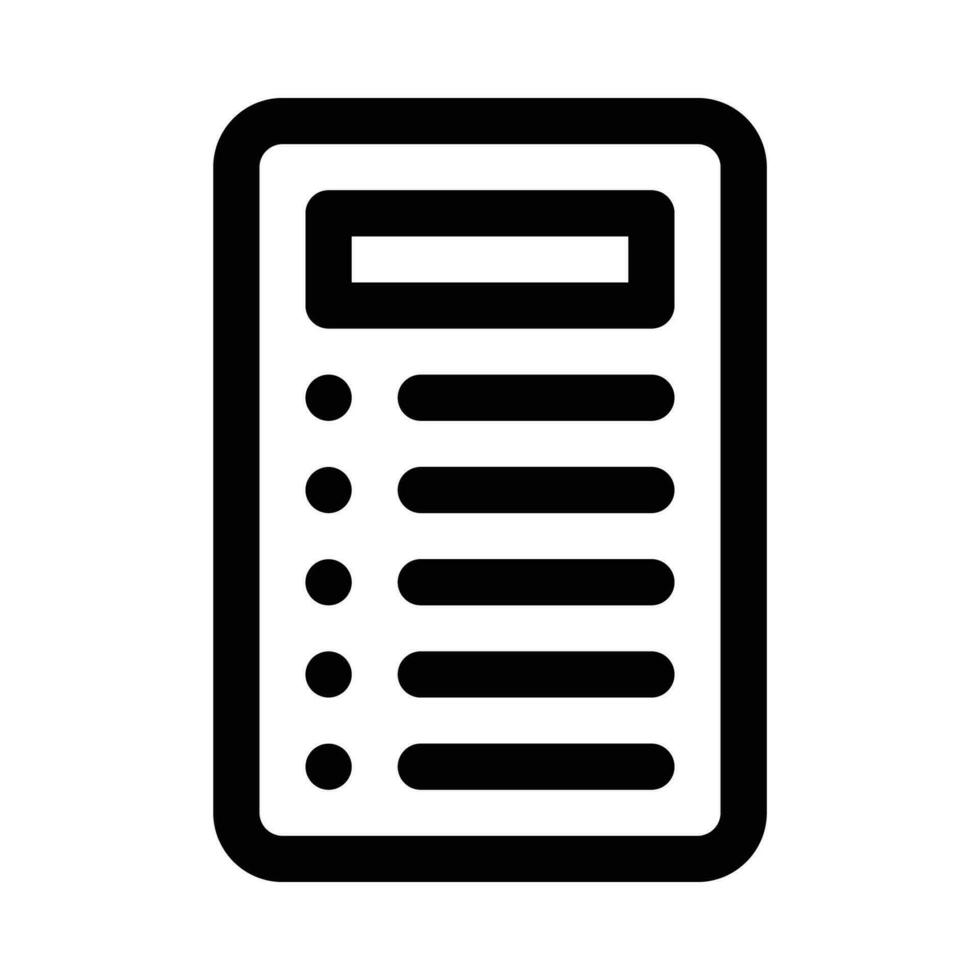 list vector icon on white background