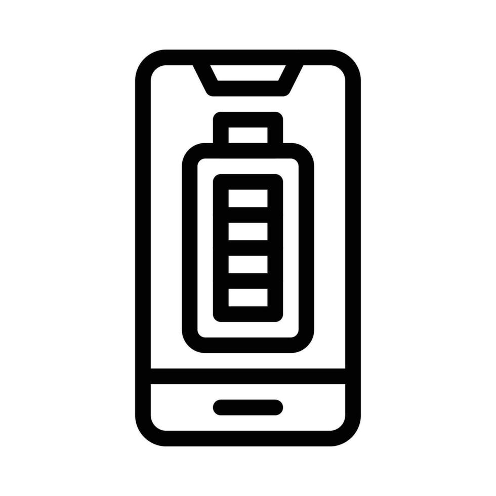 mobile battery vector icon on white background