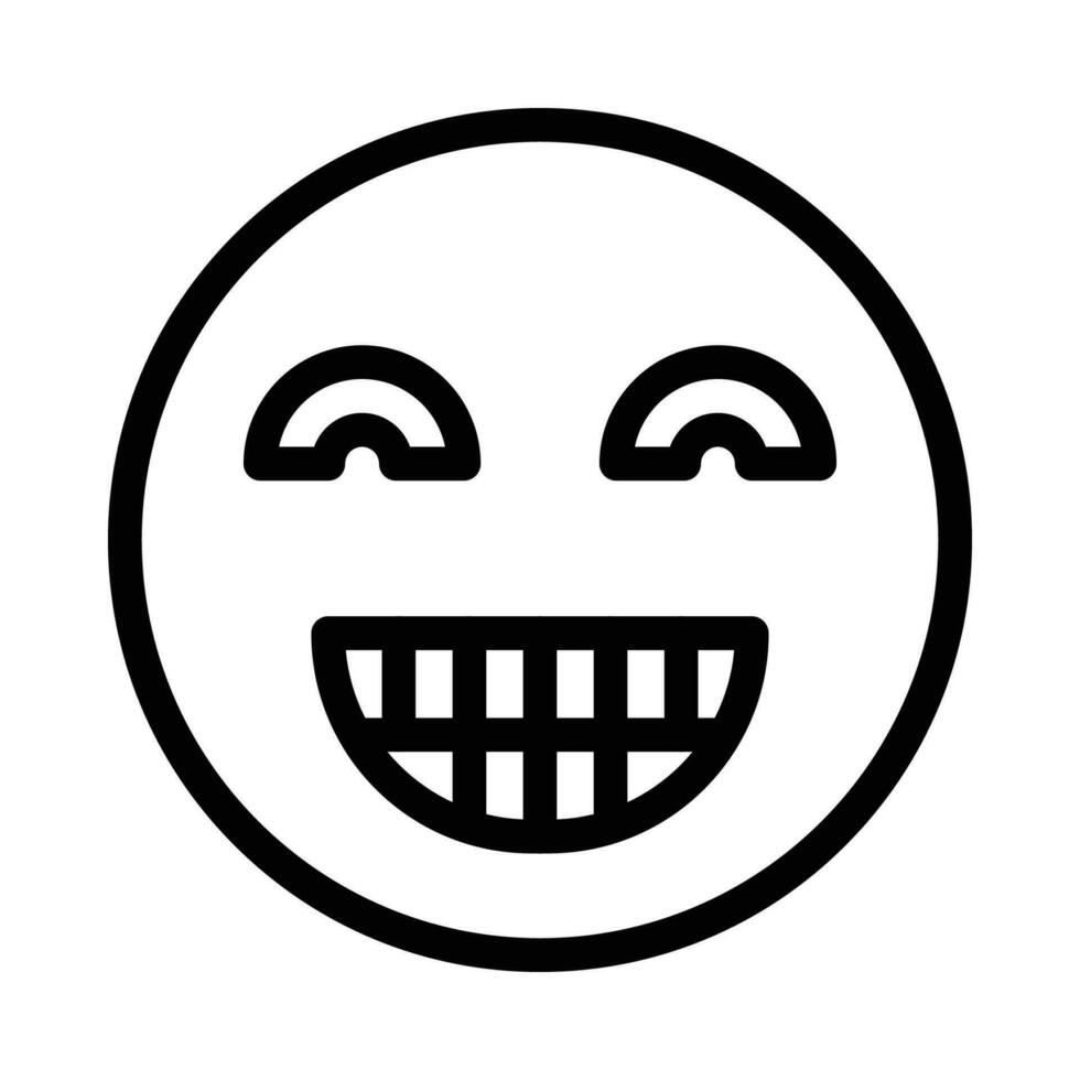 grinning vector icon on a white background