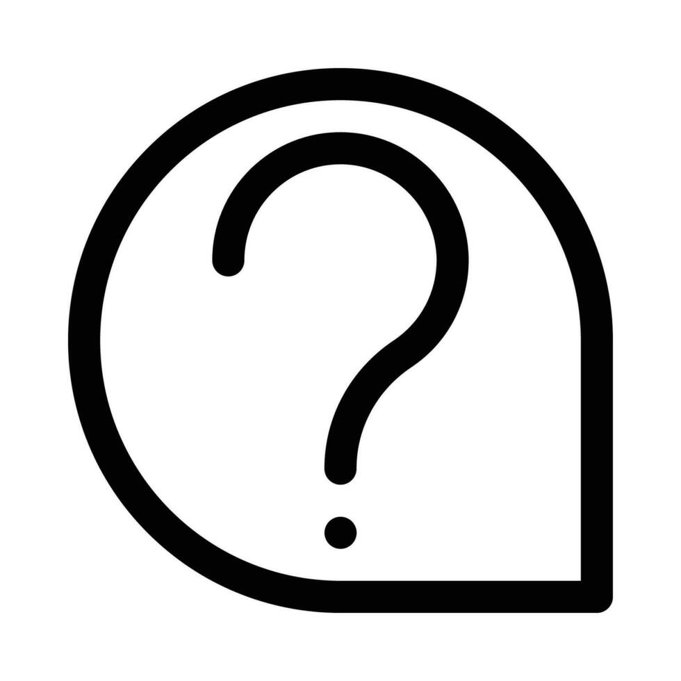 Comment-question vector icon on white background