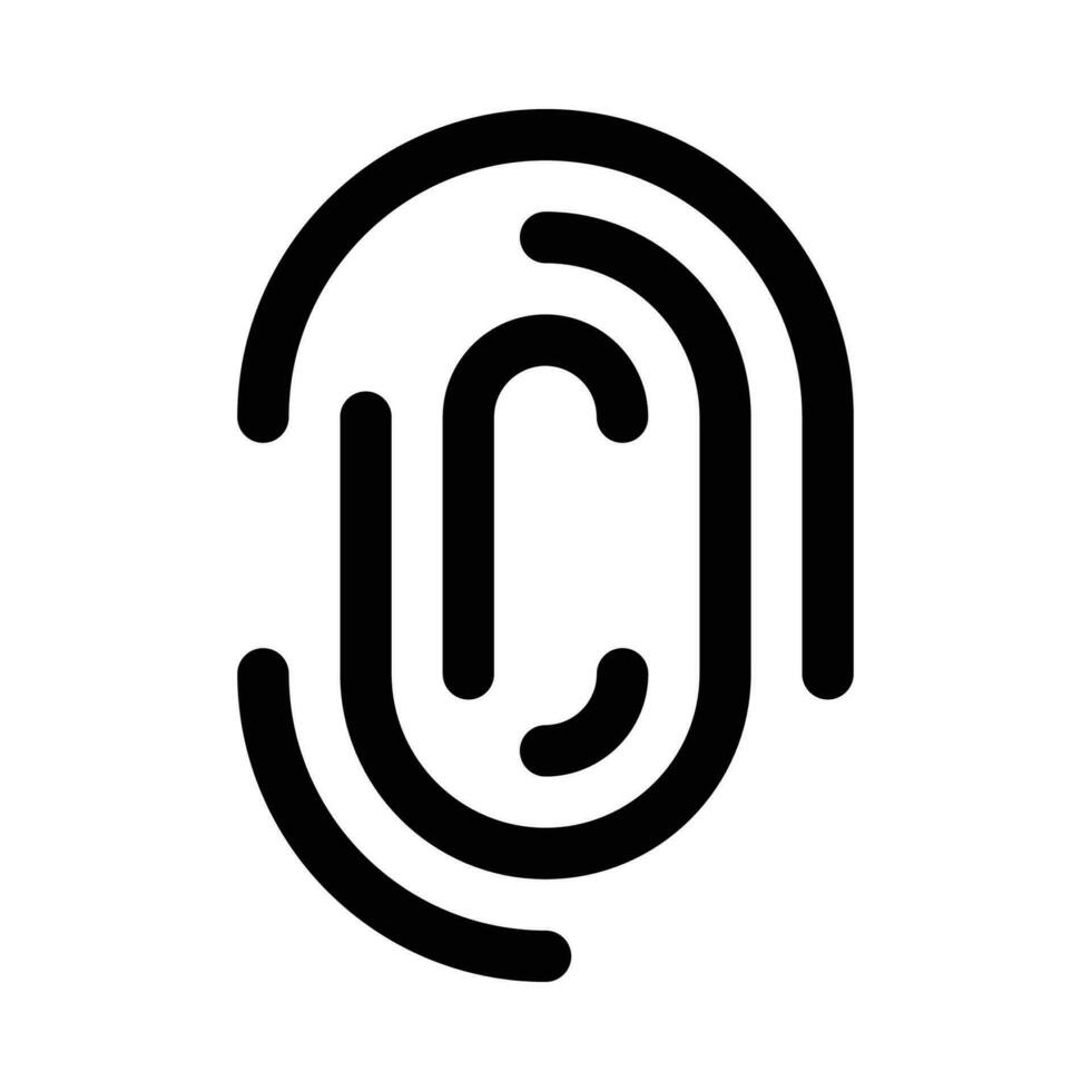 fingerprint vector icon on white background