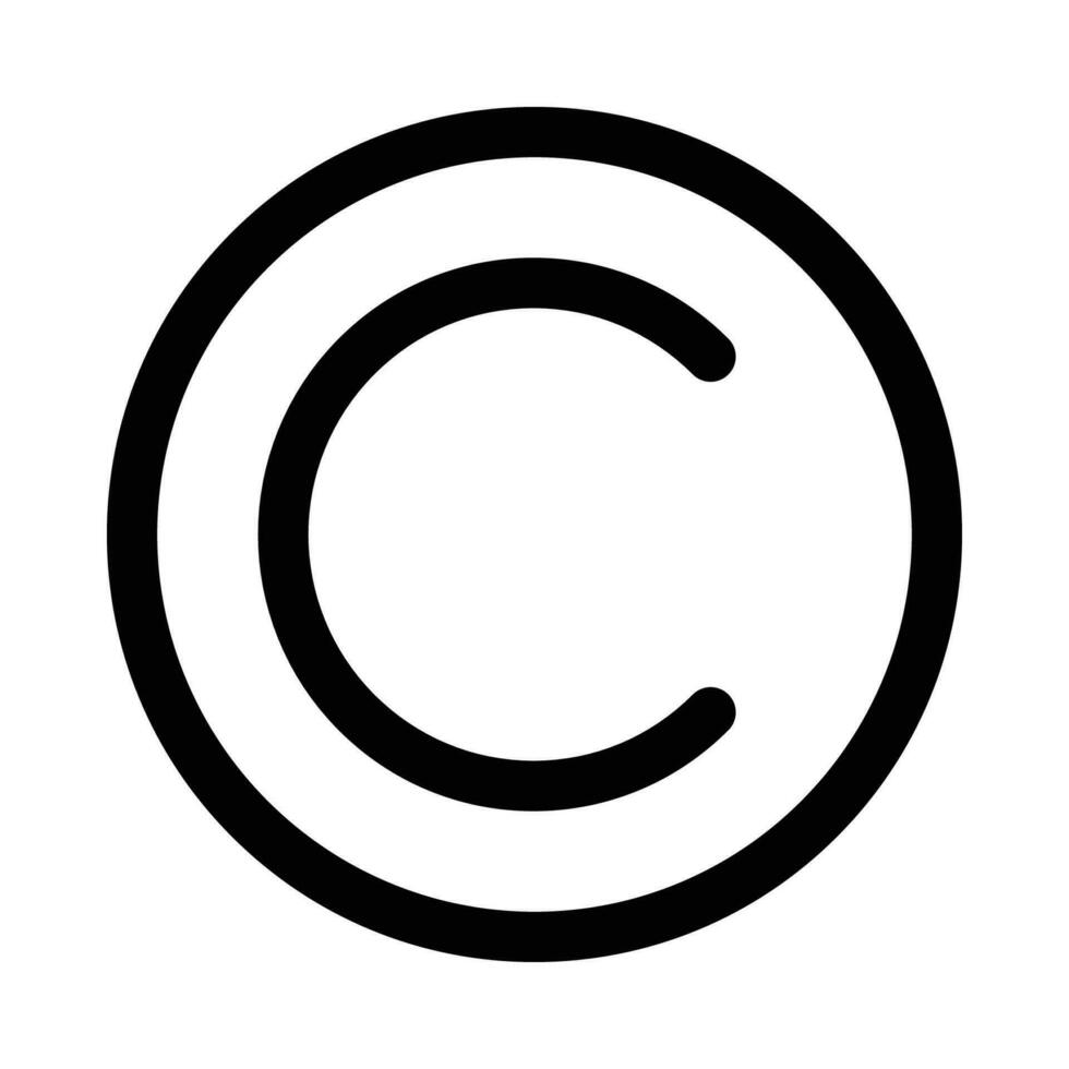 derechos de autor vector icono en blanco antecedentes