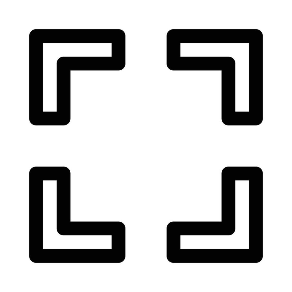 expand vector icon on white background