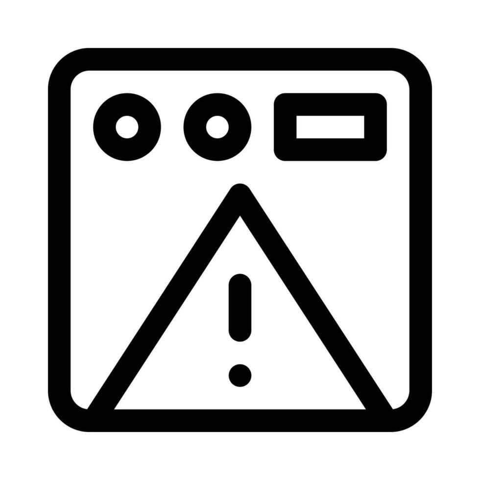 sensor alert vector icon on white background