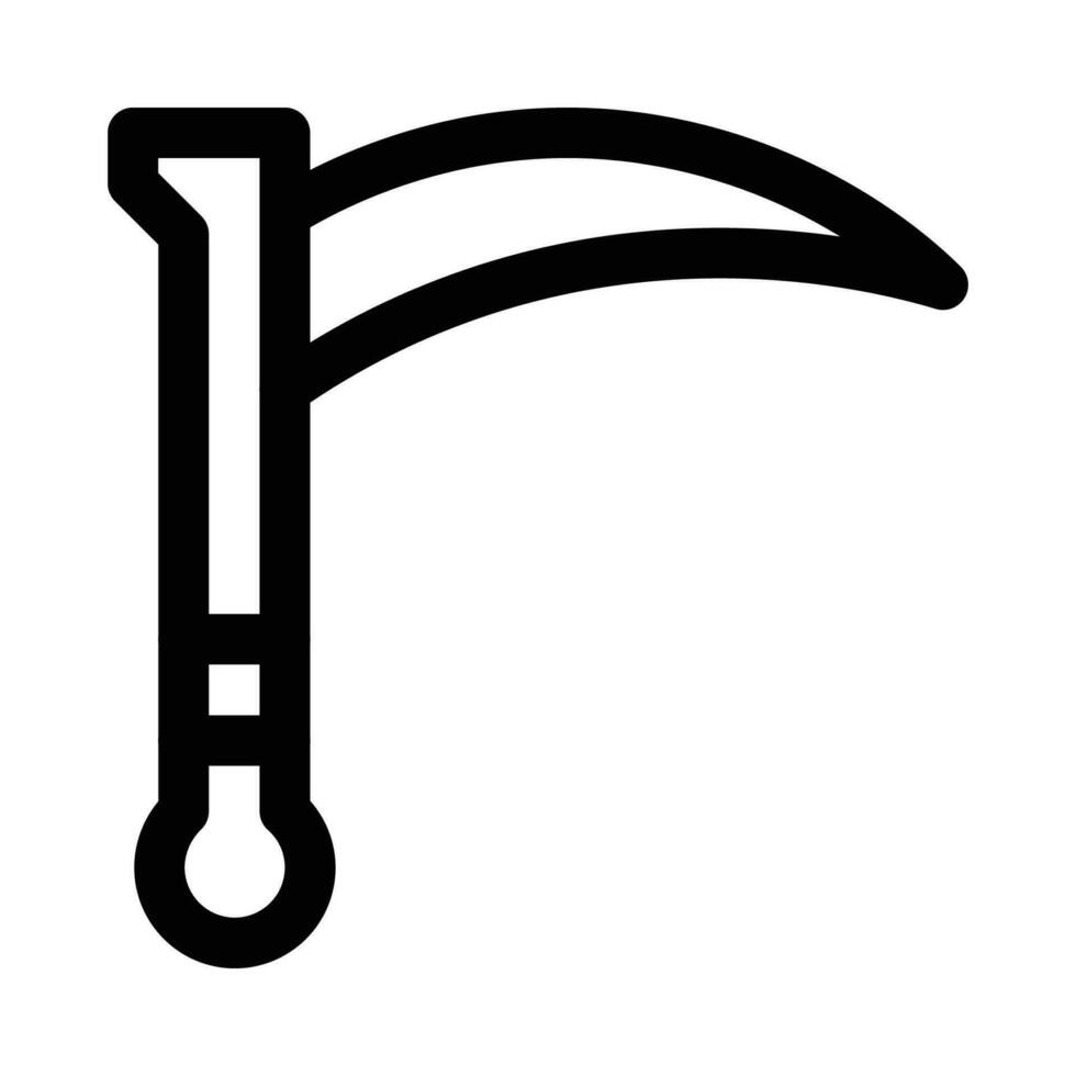 scythe vector icon on a white background