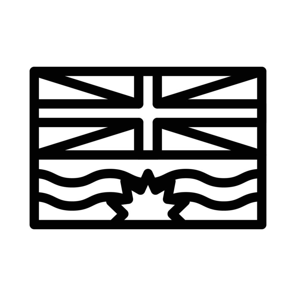 británico Columbia vector icono en un blanco antecedentes