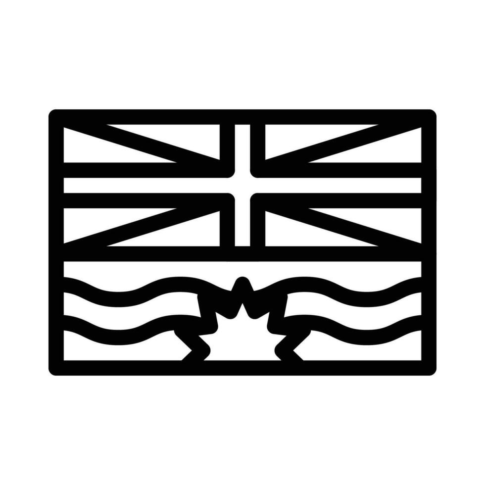 British Columbia vector icon on a white background