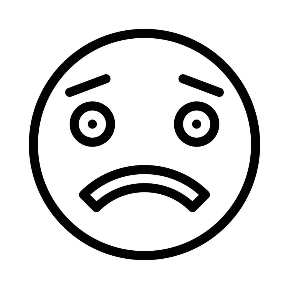 sad vector icon on a white background