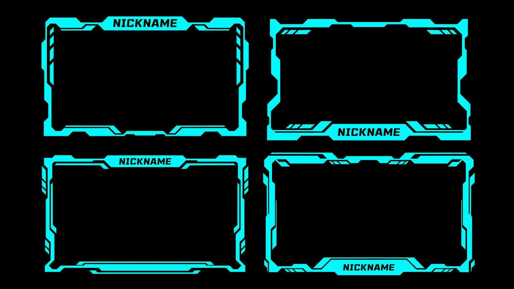 Hud frames futuristic frame. Futuristic text frame. hud futuristic frame. scifi digital screen border. geometric square frame set modern technology futuristic interface hud. vector