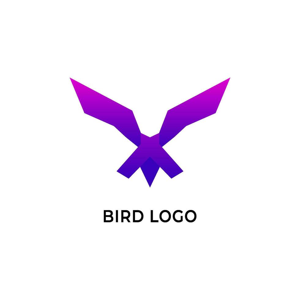 pájaro logo diseño. profesional pájaro logo diseño. degradado pájaro logo. volador pájaro logo. volador alas pájaro logo resumen diseño. vector