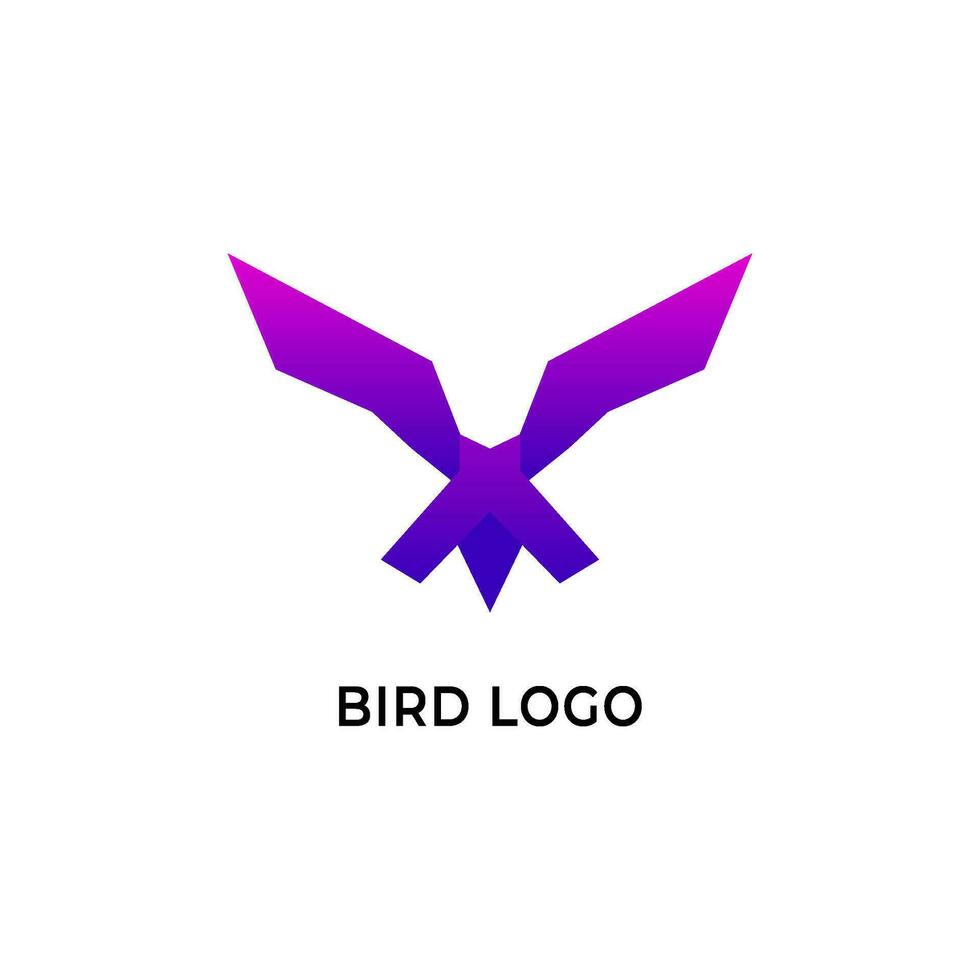 Bird Logo Design. professional bird logo design. gradient bird logo. flying Bird Logo. Flying Wings Bird Logo abstract design. vector