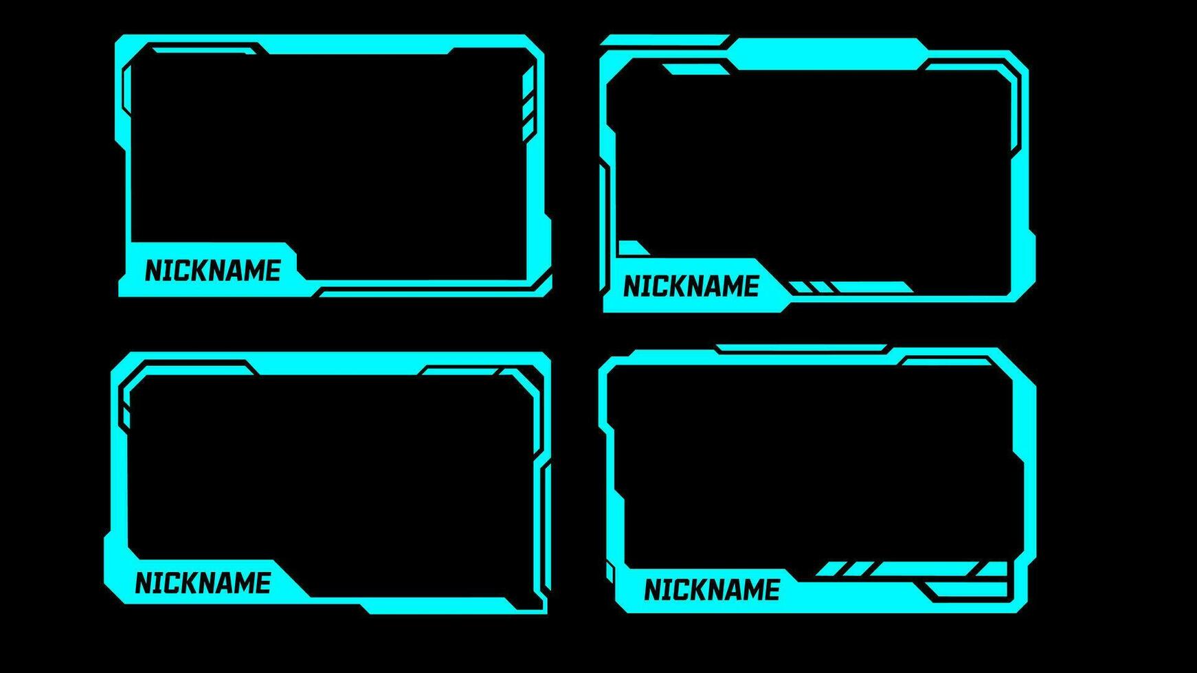 Hud frames futuristic frame. Futuristic text frame. hud futuristic frame. scifi digital screen border. geometric square frame set modern technology futuristic interface hud. vector