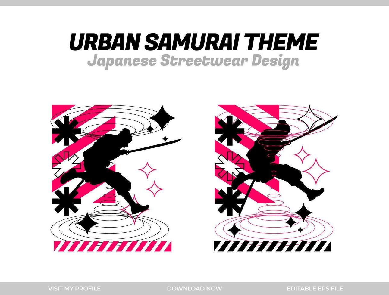 urbano samurai. samurai vector silueta para diseño camiseta concepto. japonés ropa de calle camiseta diseño. silueta para japonés tema. samurai ropa de calle camiseta. cyberpunk tema samurai.