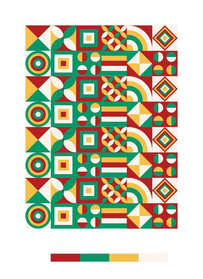 a colorful pattern with geometric shapes and colors vector