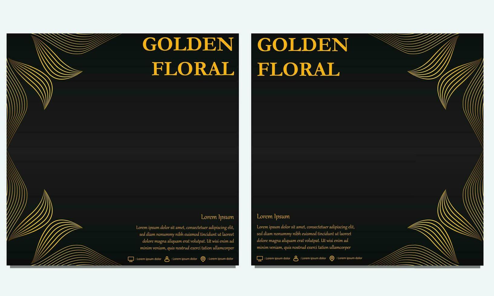 luxury floral social media template. suitable for social media post, web banner, cover and card vector
