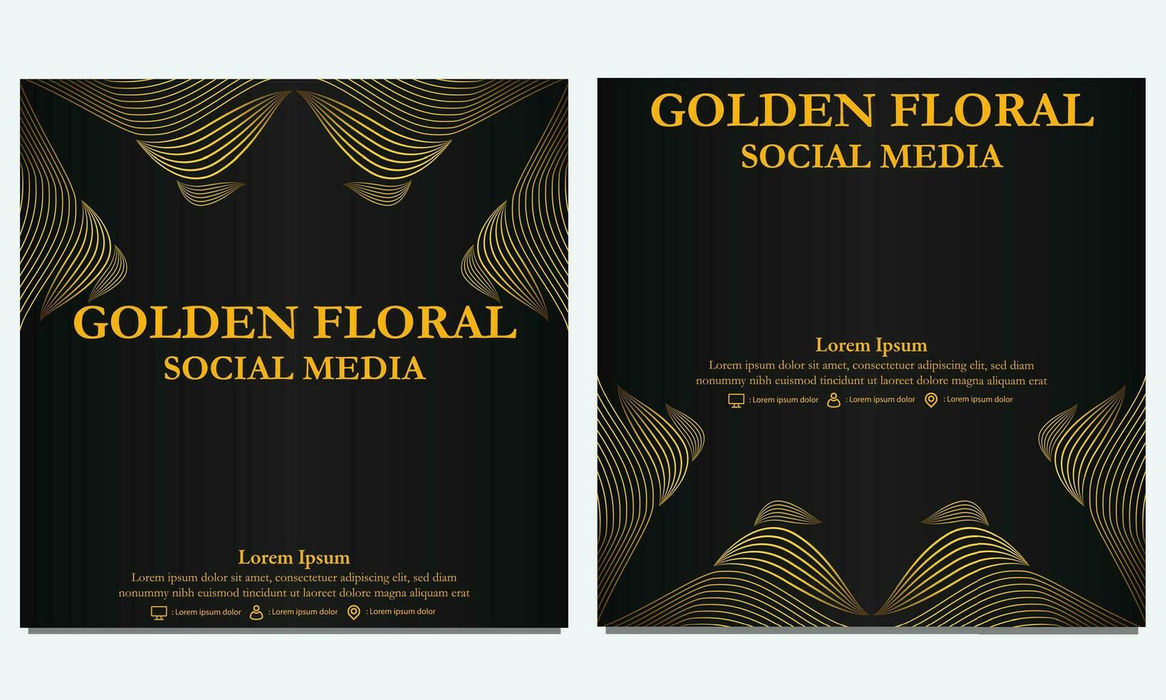 luxury floral social media template. suitable for social media post, web banner, cover and card vector