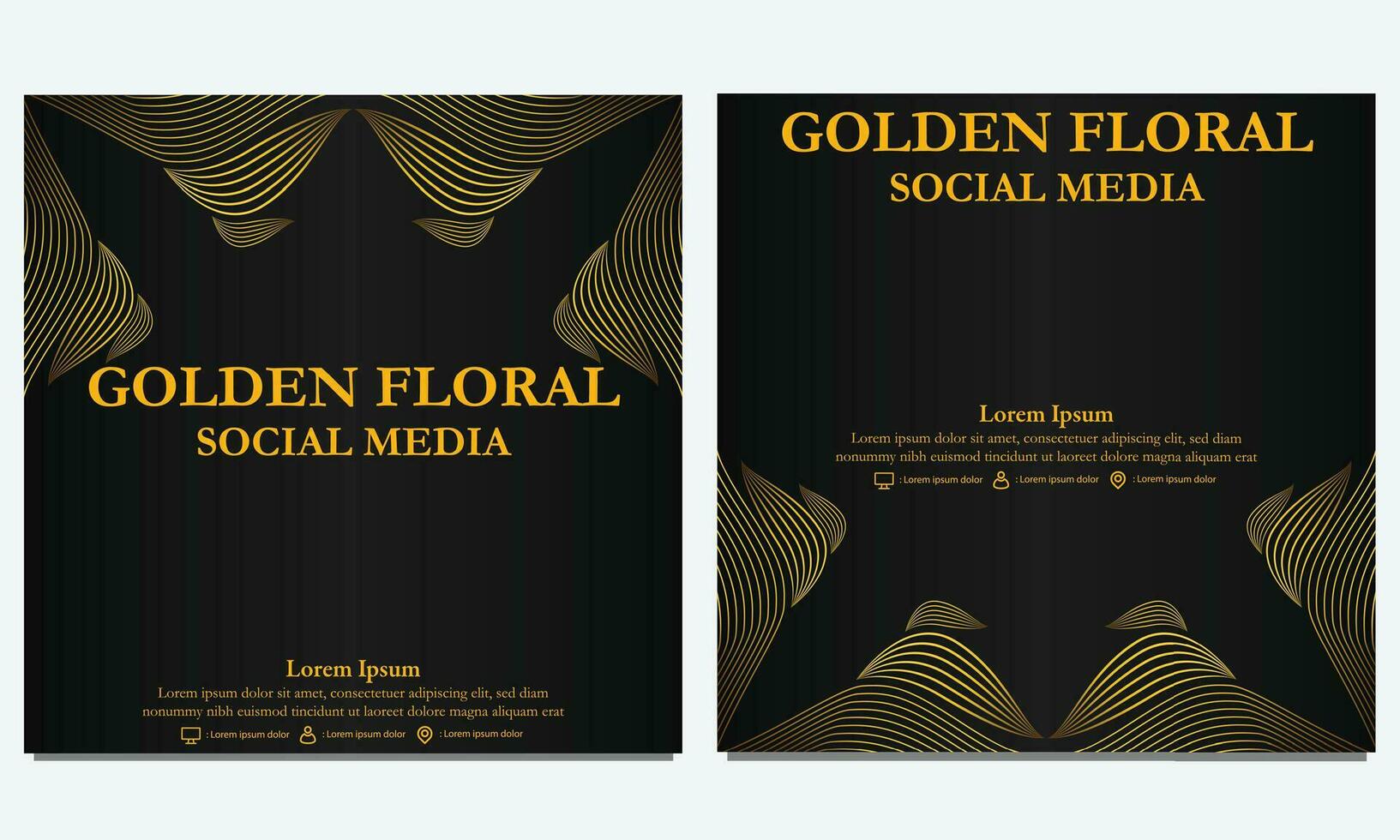 lujo floral social medios de comunicación modelo. adecuado para social medios de comunicación correo, web bandera, cubrir y tarjeta vector