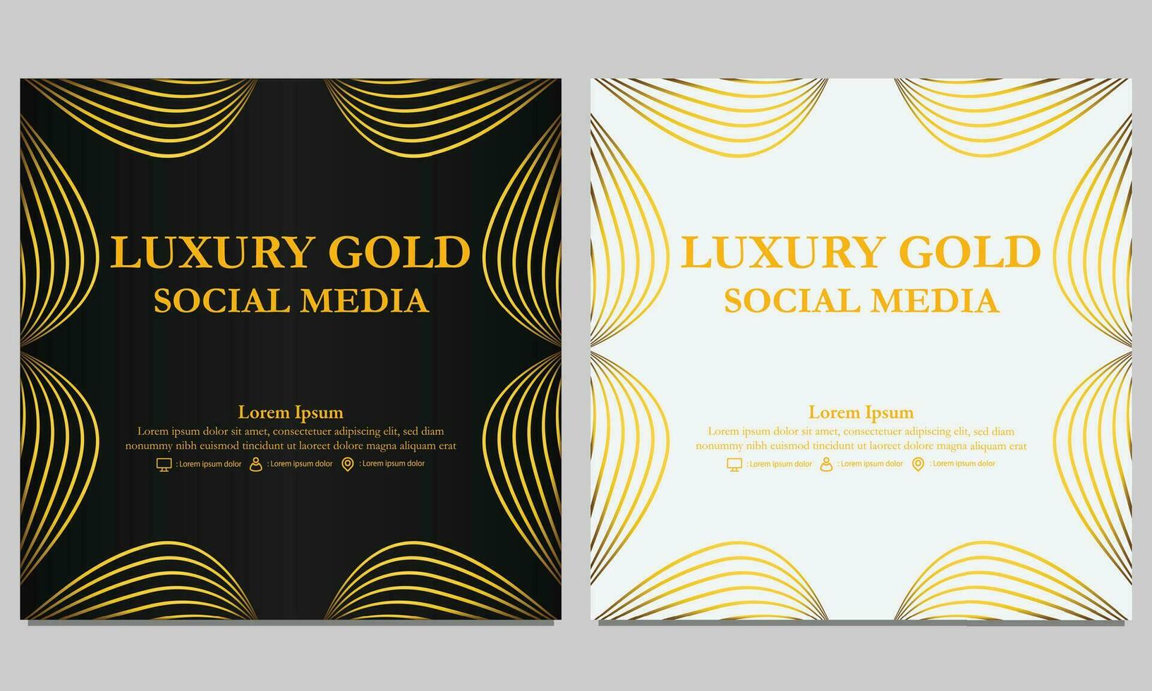 elegant golden floral social media template. suitable for social media post, web banner, cover and card vector