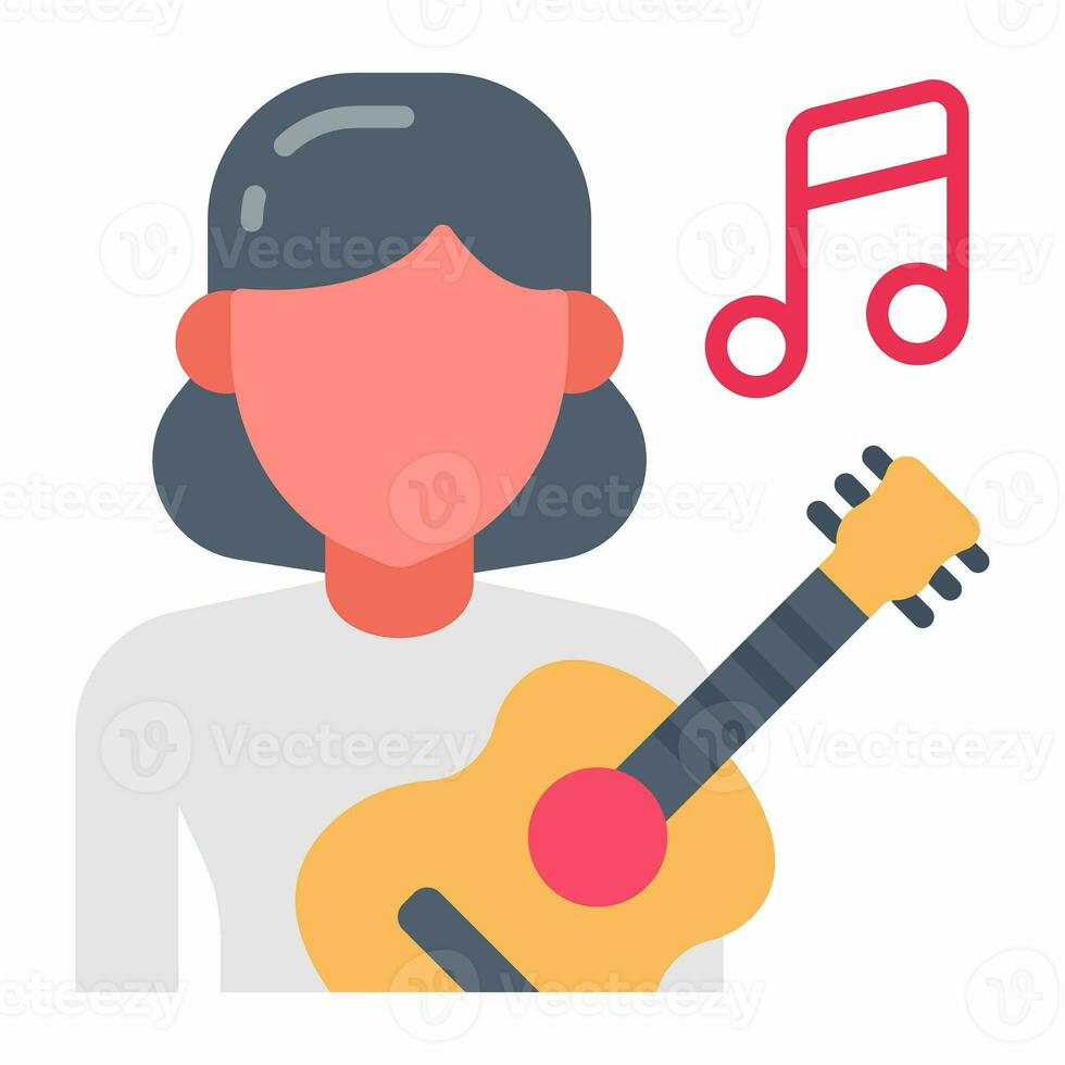 Musician icon in vector. Illustration photo