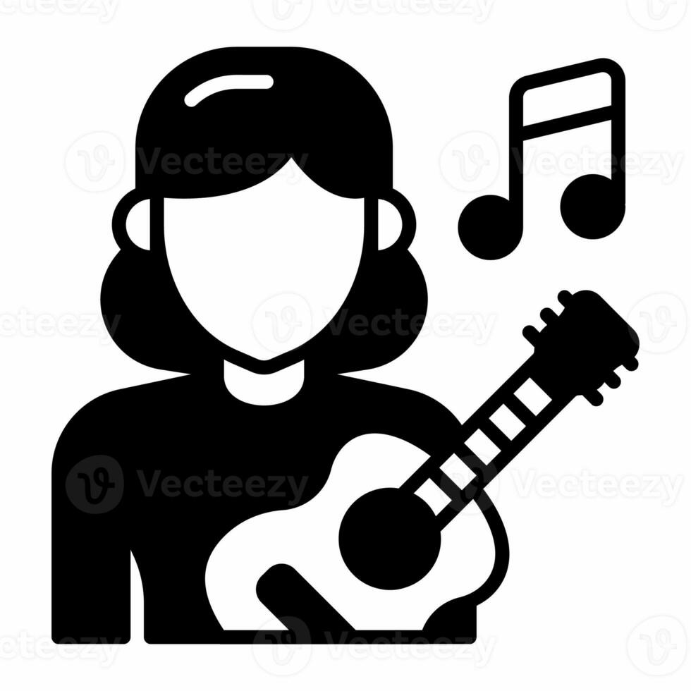 músico icono en vector. ilustración foto