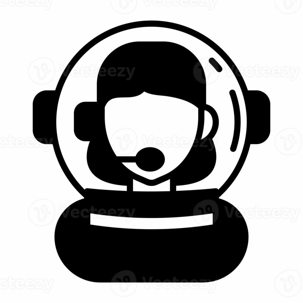 Astronaut icon in vector. Illustration photo