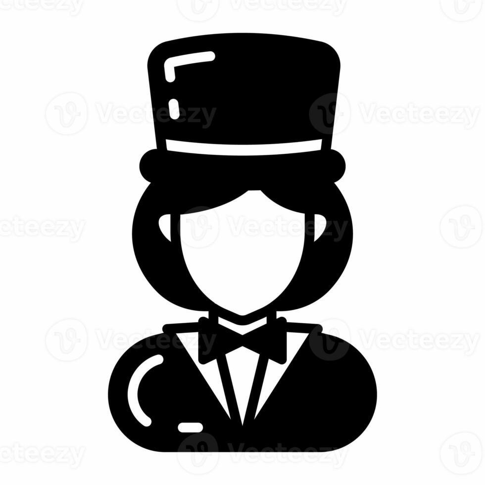 Magician icon in vector. Illustration Five photo