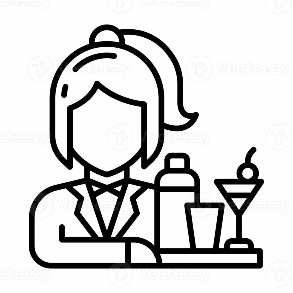 Bartender icon in vector. Illustration photo