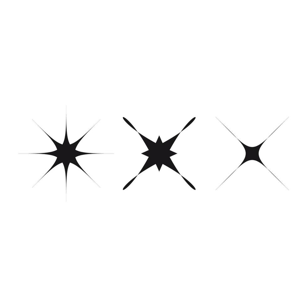 Swiss bauhaus y2k brutalist elements. Abstract geometric shapes, contemporary star figure. Vector memphis design, primitive element set