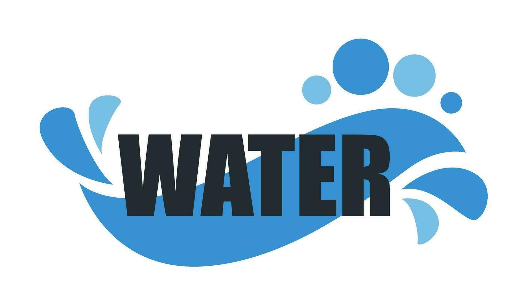 Water banner with drops and splashes, vectors