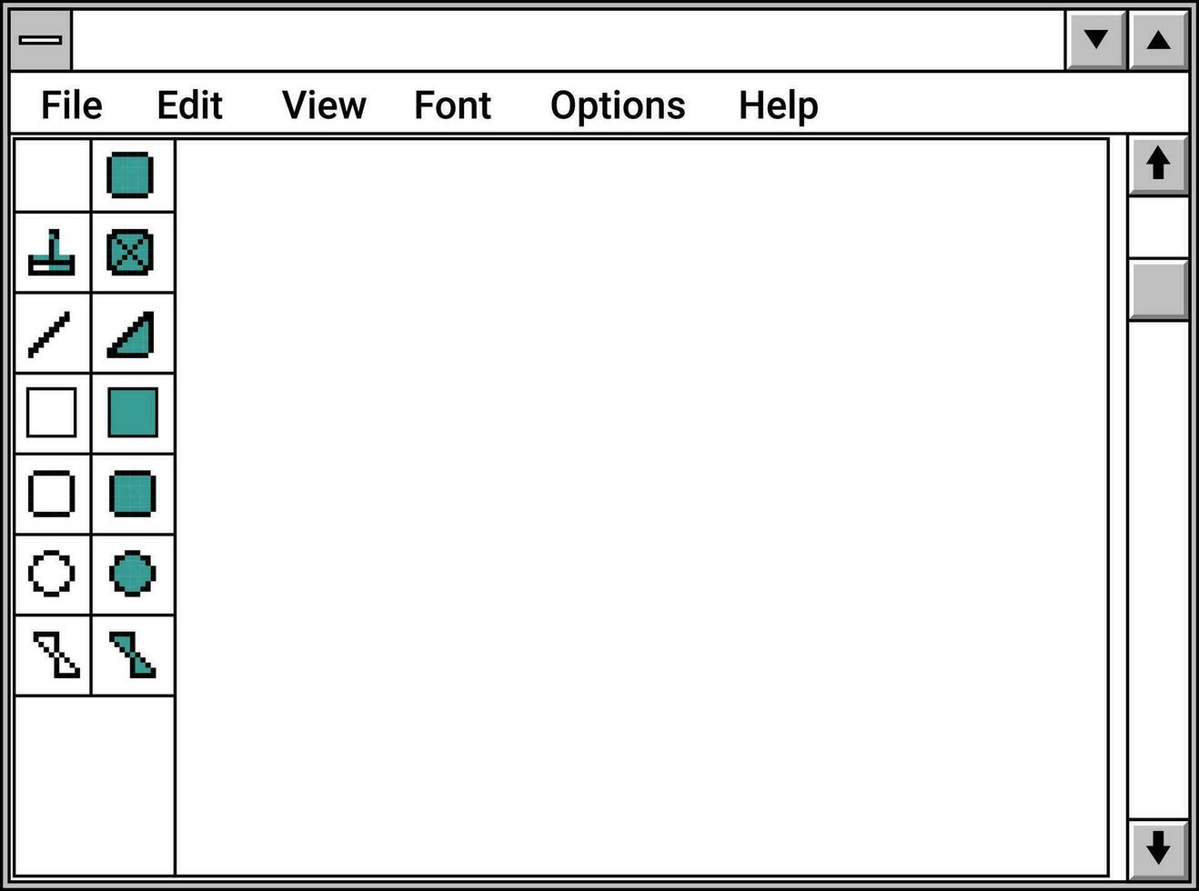 interfaz pintar dibujo solicitud para computadora vector