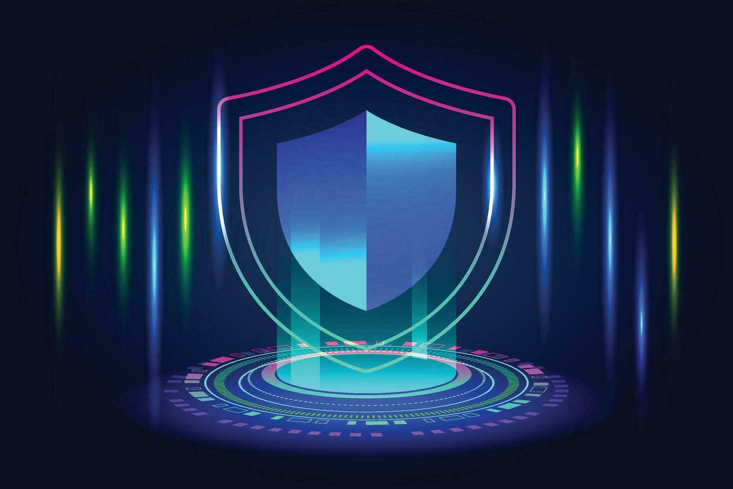 Shield Technology Background. vector