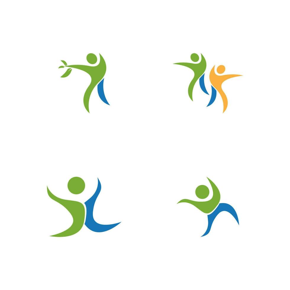 Health People Life Logo Vector Illustration