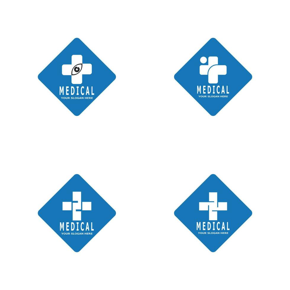 Medical cross health logo vector template