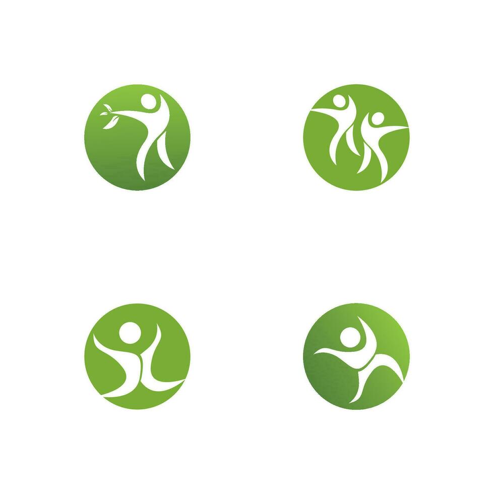 Health People Life Logo Vector Illustration