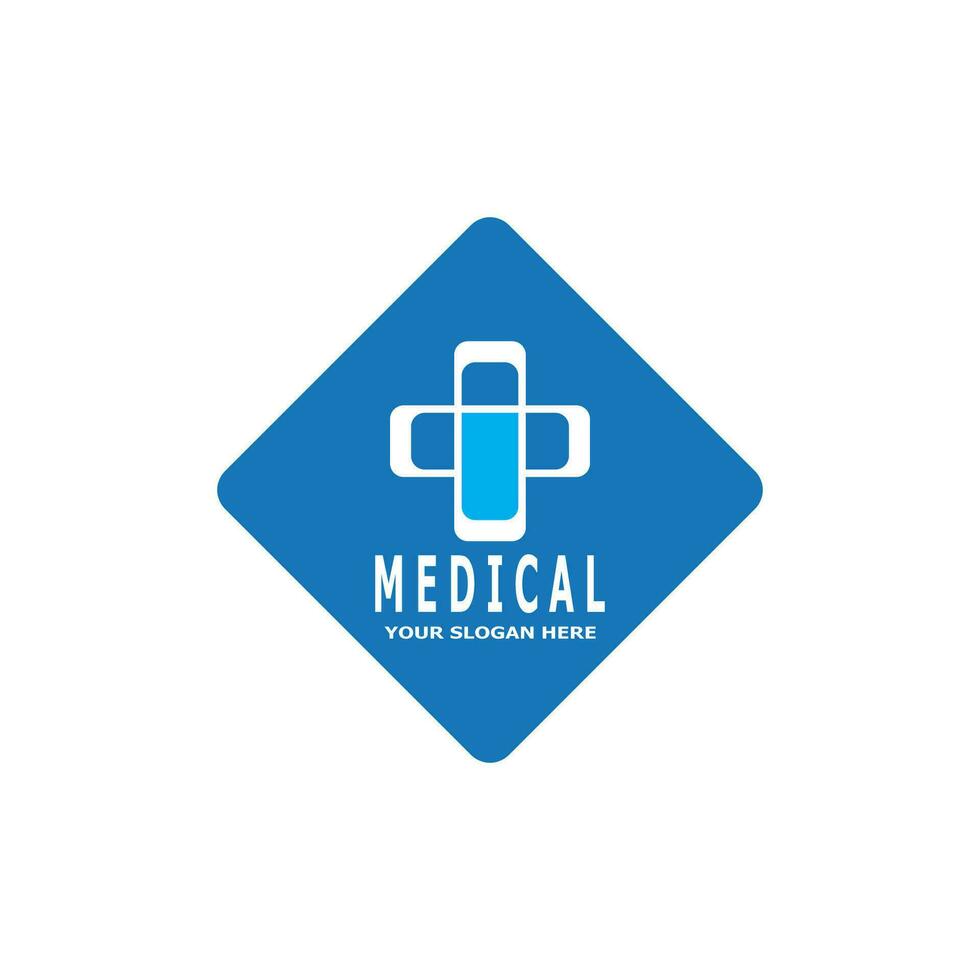 Medical cross health logo vector template