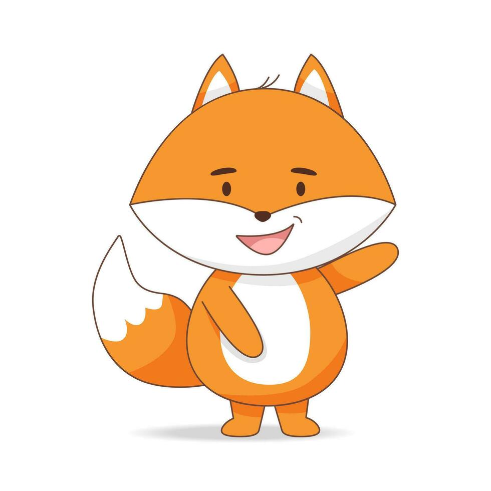 Character fox isolated vector