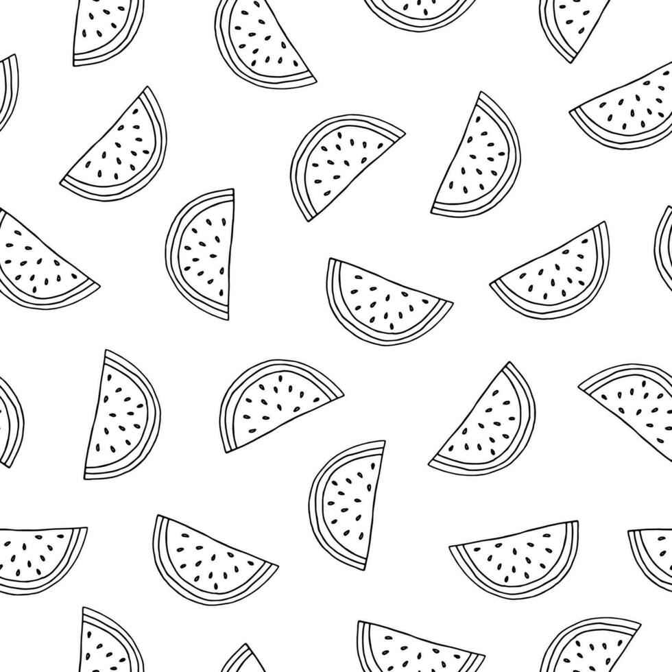 Watermelon seamless pattern vector