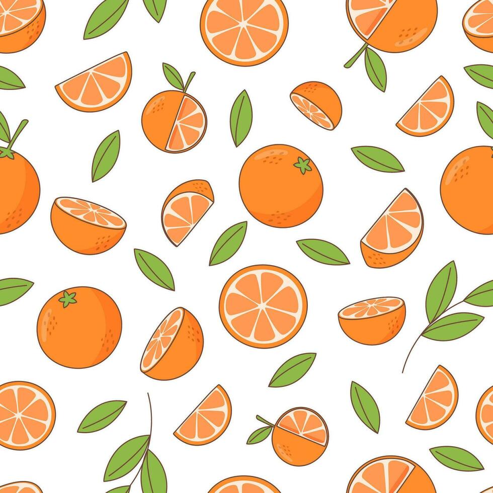 Orange seamles pattern vector